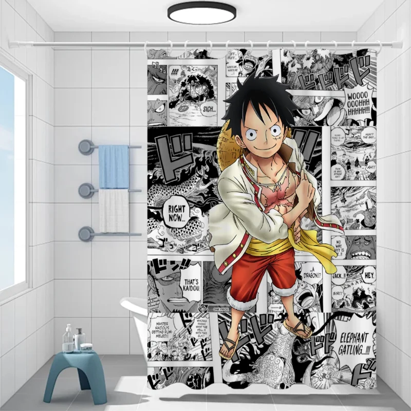 One-Pieces Shower Curtain for Bathroom Accessories Waterproof Fabric Bathroom Curtains for the Home Bath Bedrooms Shade Opaque