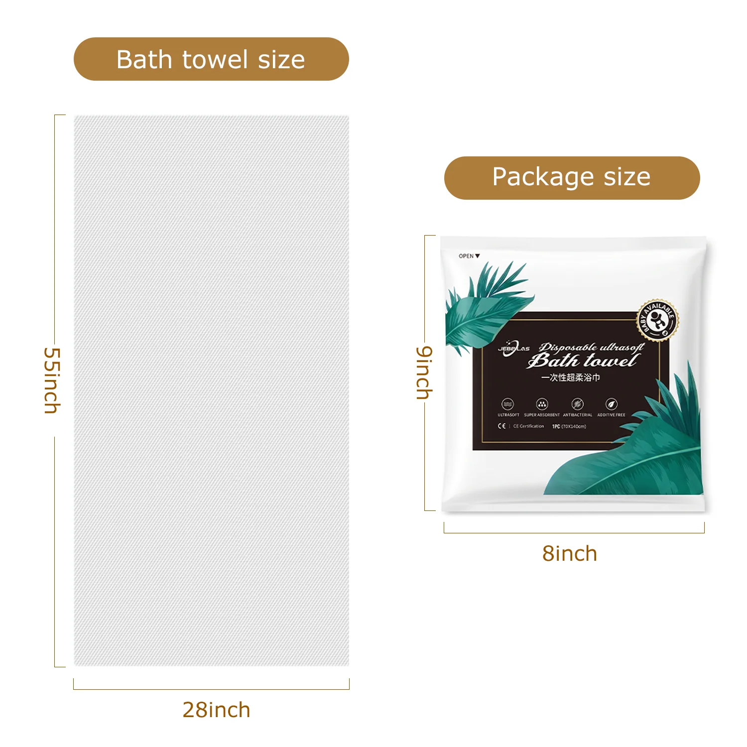 Large 70x140 Disposable Bath Towel Hotel Quality Portable Travel Compressed Thickened Cotton Individually Packed