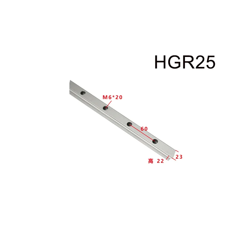 2pcs Linear Rail HGR15 / HGR20 / HGR25  Linear Guides  for CNC Router