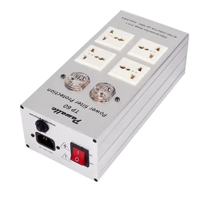Protection 3 1 HIFI US AC Distributor  Audio 100V ~ 220V 15A 4-Outlet Universal Socket Power Filter