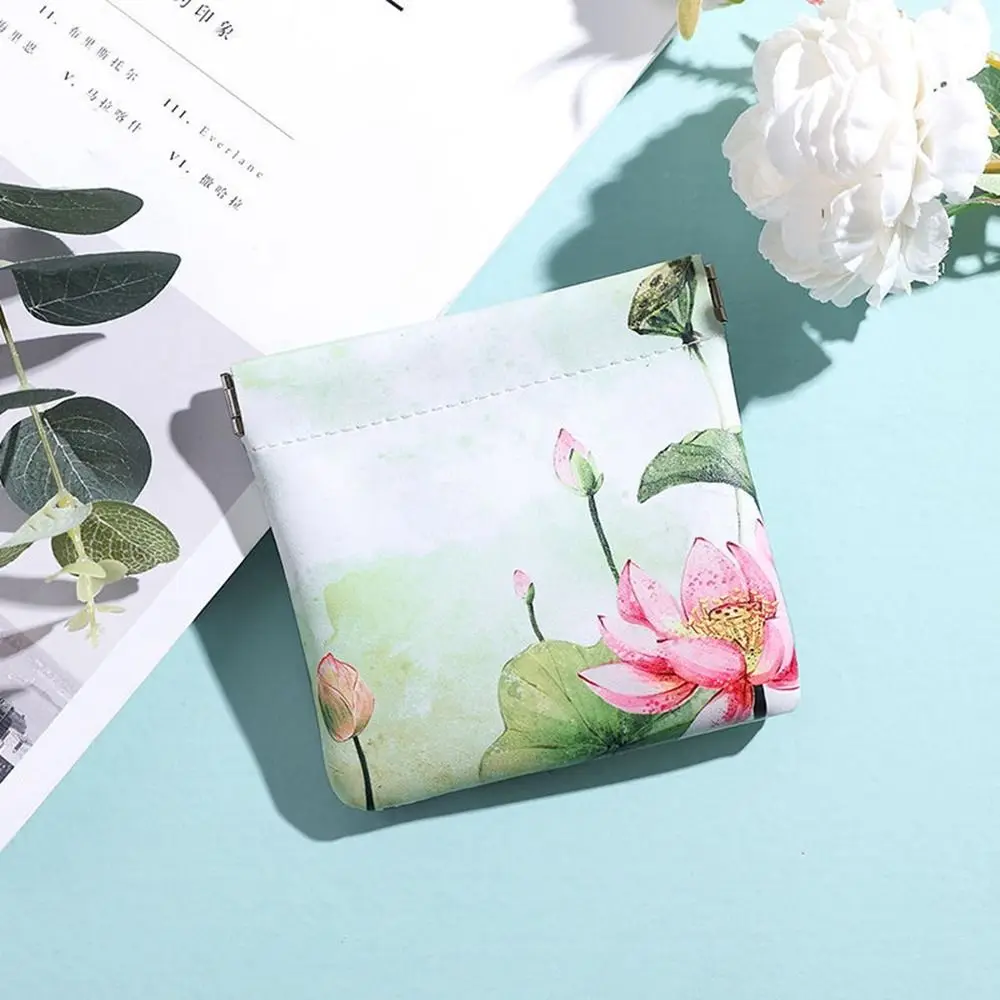 Bolsa para gafas con cierre automático, bolsa de almacenamiento para lápiz labial, mini bolsa de cosméticos, bolsa para gafas de sol Lotus, bolsa para artículos diversos, bolsa para joyería, bolsa para auriculares