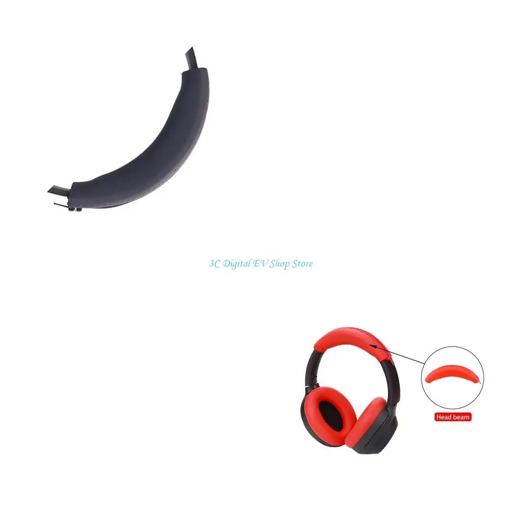 E74D Soft Silicone Headband Cover Cushion for WH-1000XM4 Headphones Headbeam Zipper Covers Upgrades Wearing Experience