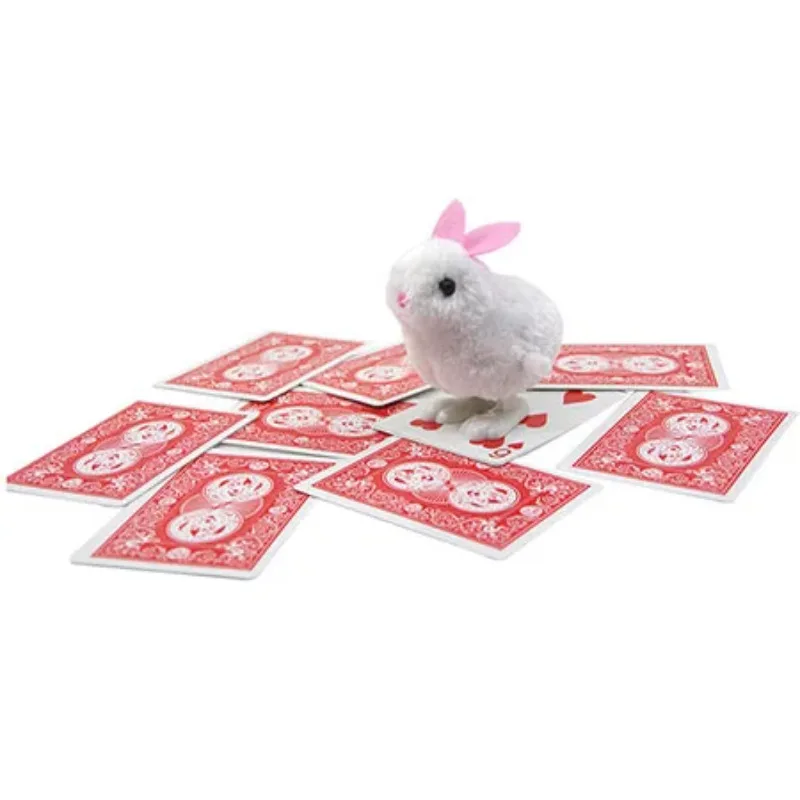 Smart Rabbit Magic Tricks Rabbit Jumps To The Chosen Card Magia Close Up Illusion Gimmick Props Comedy Magician Toys