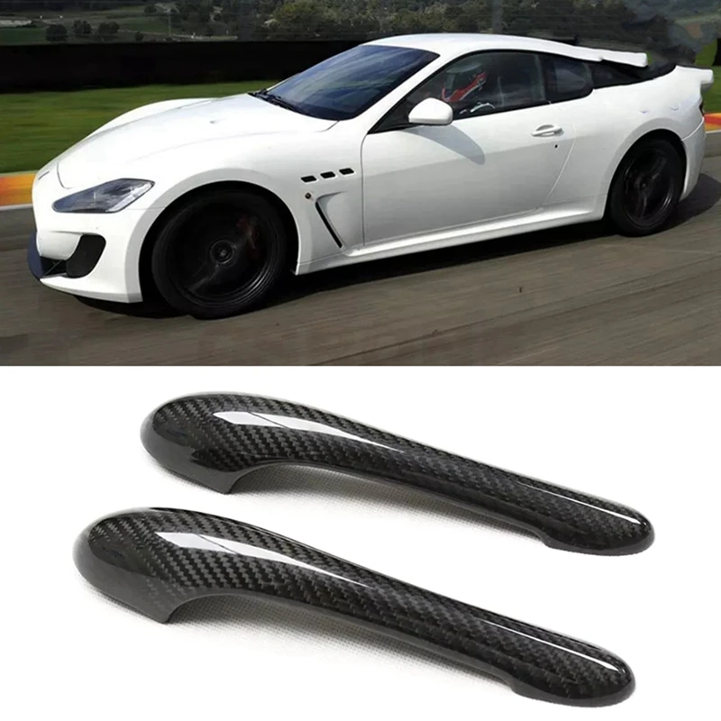 Carbon Fiber Car Door Handle Cover Trim For Maserati Granturismo GT GTS MC 2008-2019