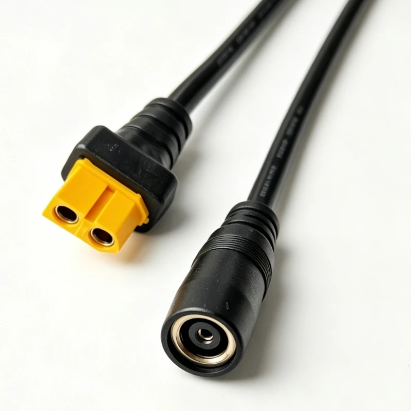 XT60 to 8mm Adapter Cable 14AWG XT60 Female to DC8020 Female Connectors Cable for Battery Efficient Solar Charging and Power