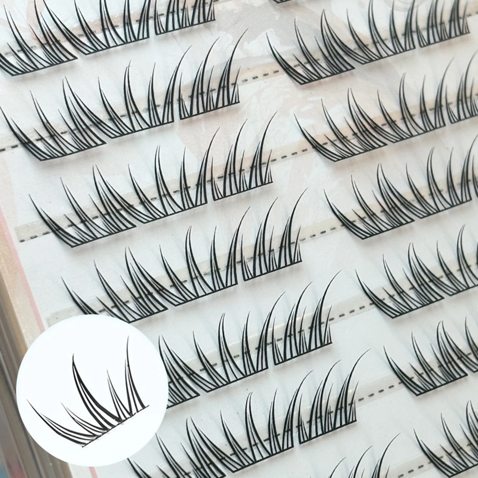 10 Rows 9-11mm Foxes Charming False Eyelash Extension 3D Diy Wispy Fluffy Lash Extension For Work Birthdays Parties And Travel