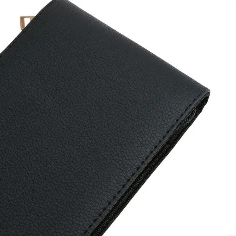 

12 Pens Fountain Pen/Roller Pen Faux Leather Zipper for Case Holder New N0HC