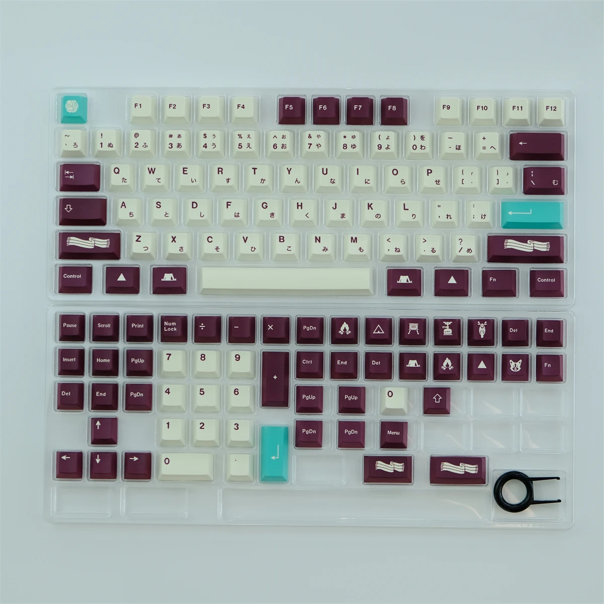 Imagem -06 - Gmk Yuru 129 Teclas Cereja Perfil Sublimação de Tinta Pbt Keycap Japonês para Teclado Mecânico mx Switch