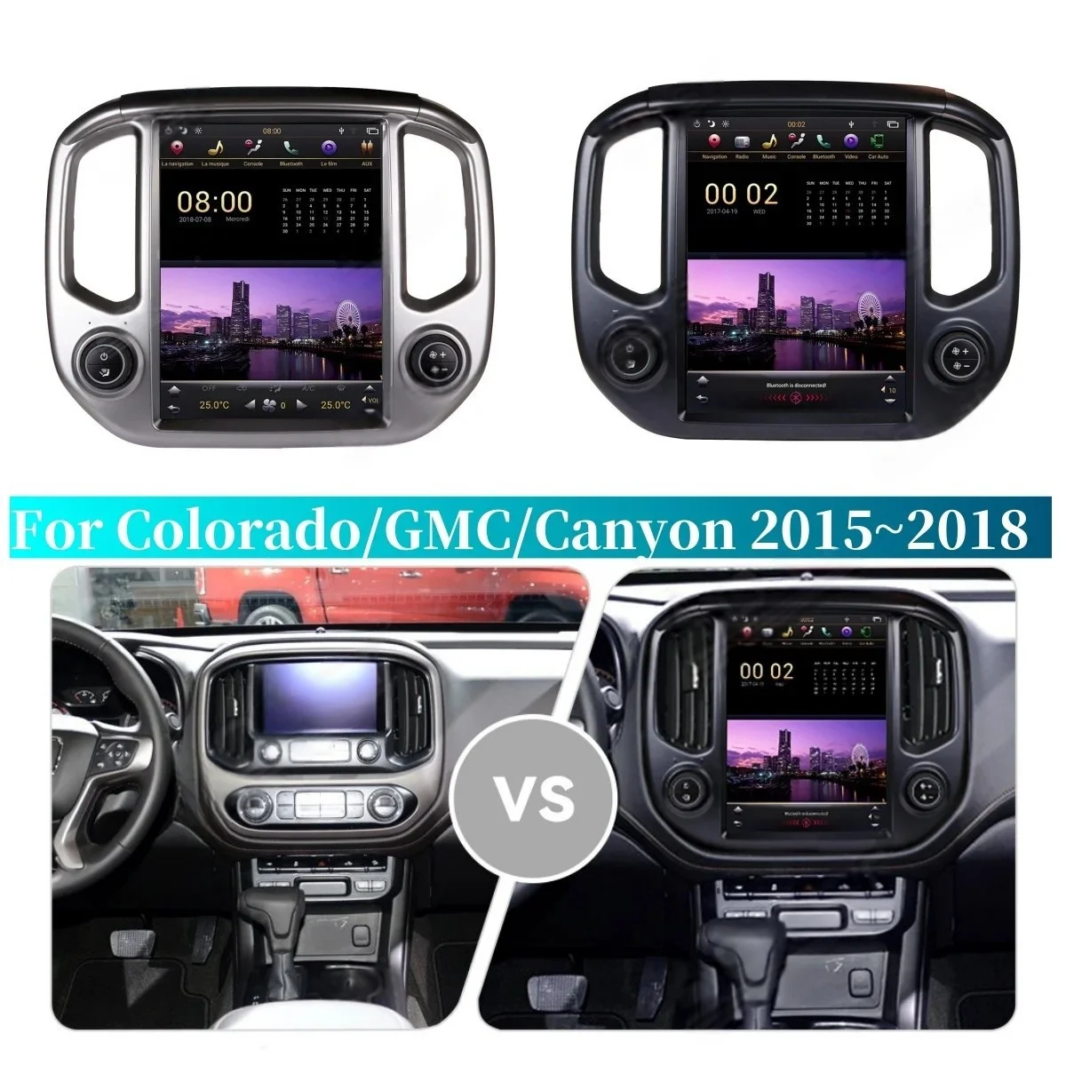 N For Chevrolet Colorado GMC Canyon 2015 - 2018 Android 13 Screen Radio GPS Carplay Car Multimedia Video Player Radio Head Unit