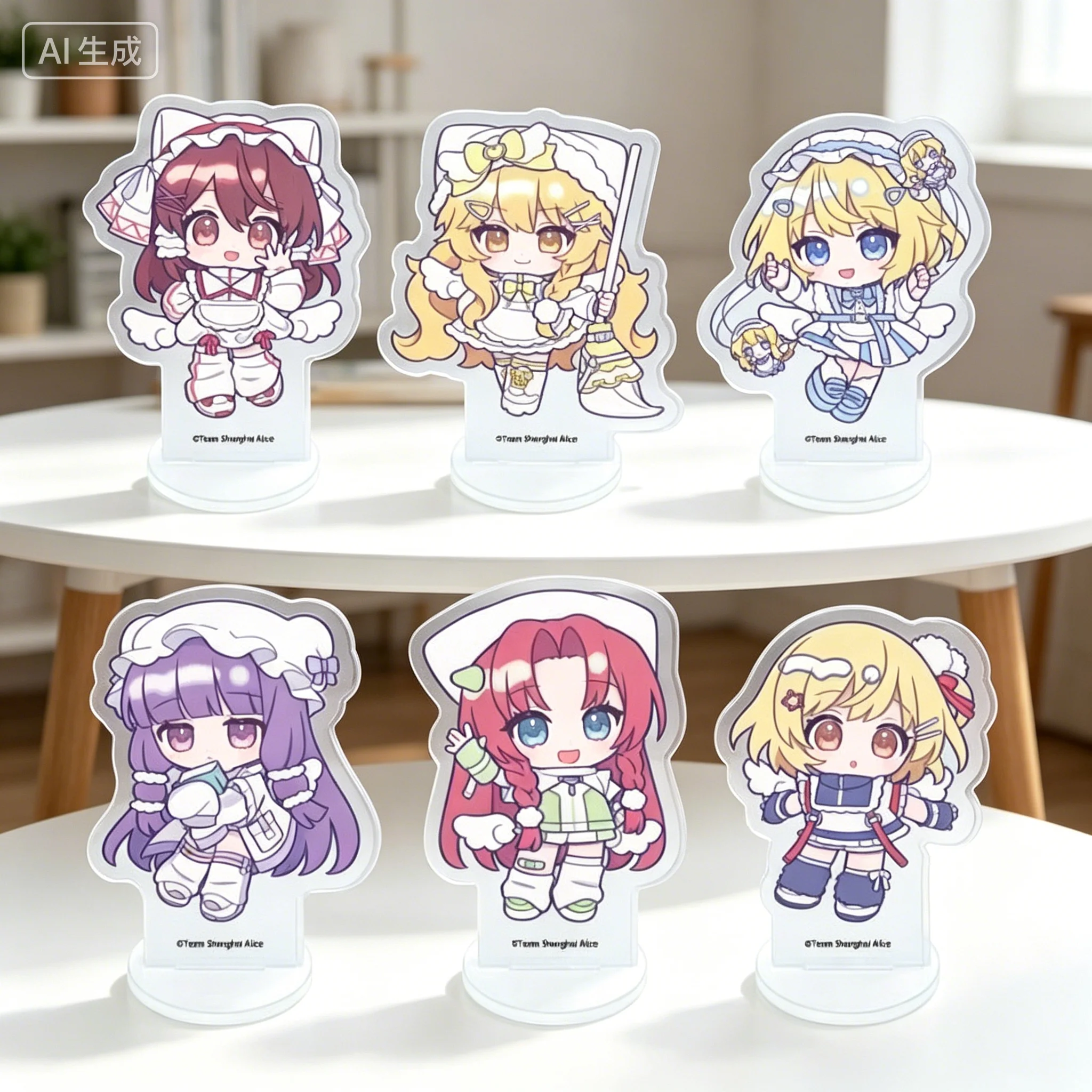 Anime Touhou Project Angelic Realm Ver Hieda no Akyuu Q-style Acrylic Stand Model Plate Keychains Desktop Ornament