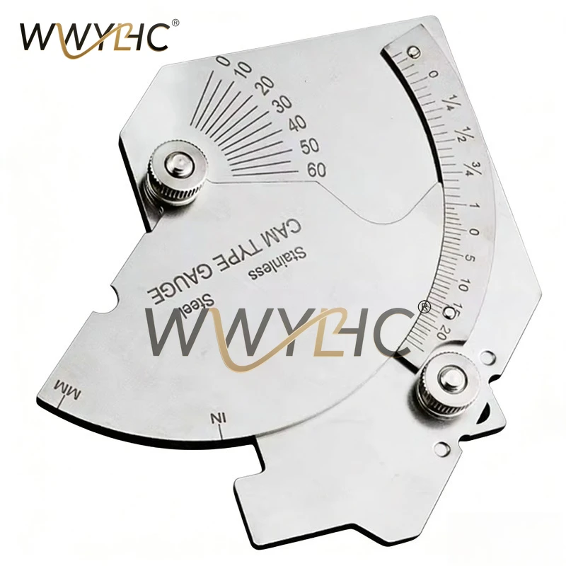 Cam Type Fillet Weld Gauge Welding Inspection Ruler Biting Edge Ruler Fan-shaped Ruler
