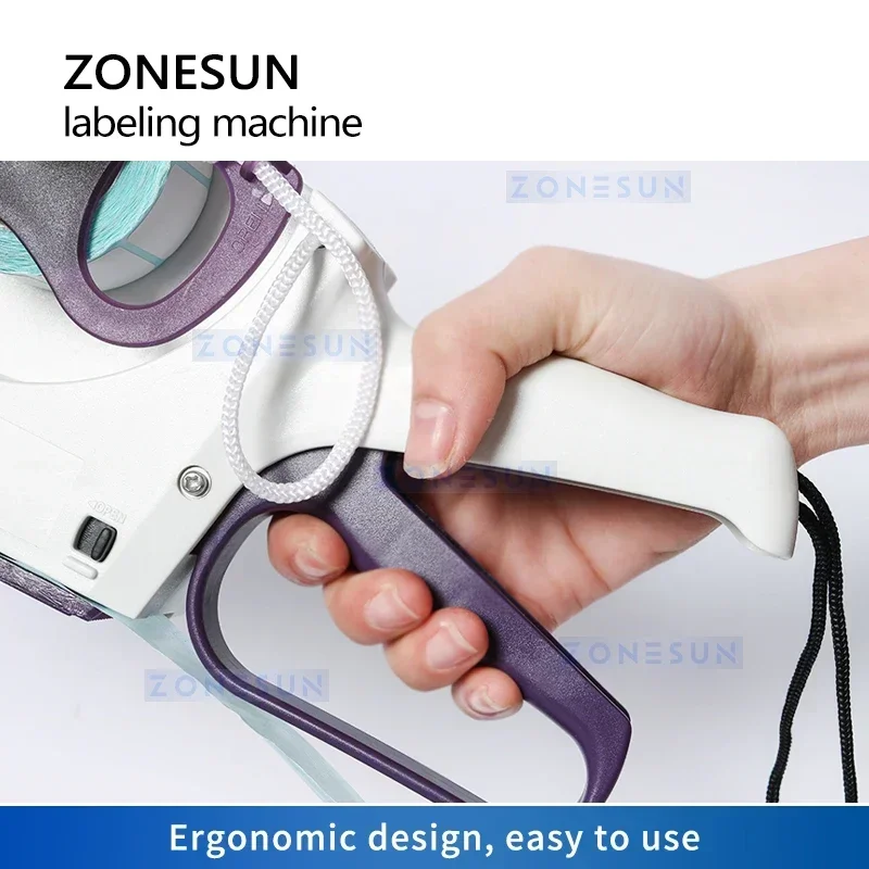 ZONESUN Handheld Label Dispenser Applicator Bottle Adhesive Sticker Manual Labeling Price Tag Labeler Flat Labeller ZS-YH60