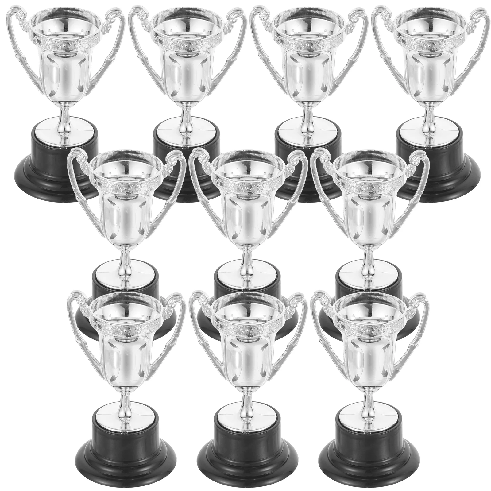 10 Pcs Mini Trophy Children's Funny for Adults Award Girl Good Decoration Room Cheer Kids Plastic Base