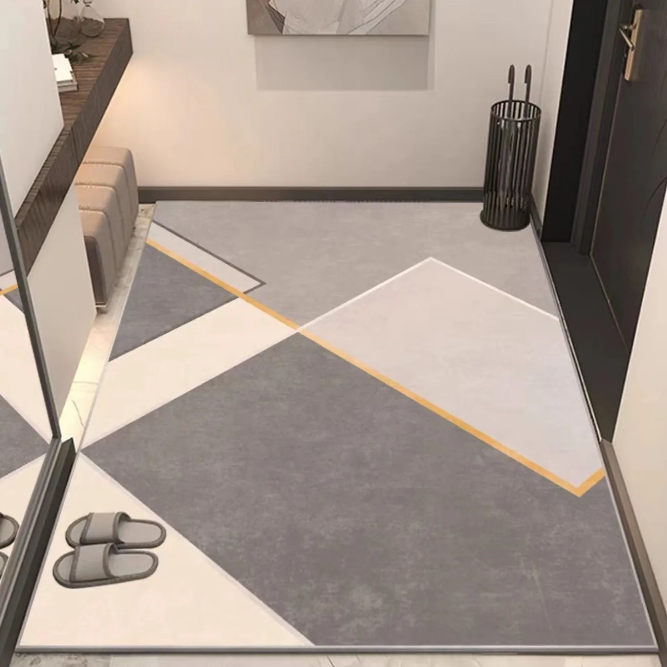 

Simple Style Household Entrance Mat Kitchen Entrance Restaurant Quick-drying Mat Washable Dirt-resistant Doorway Floor Mat