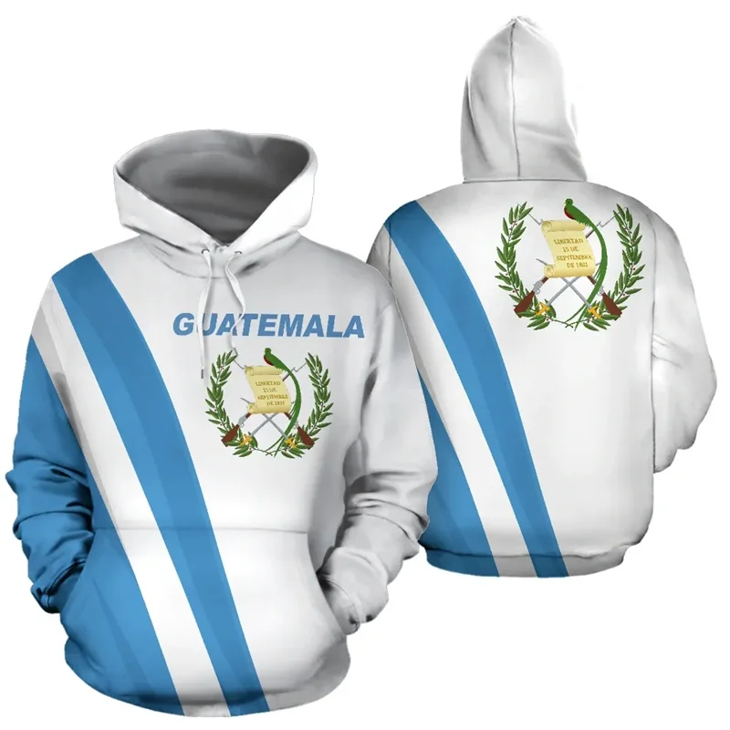 Guatemala Graphic Hoodie For Men 3D Printed Latin America Hooded Sweatshirts Tops Kids Outdoor Sports Long Sleeve Pullovers