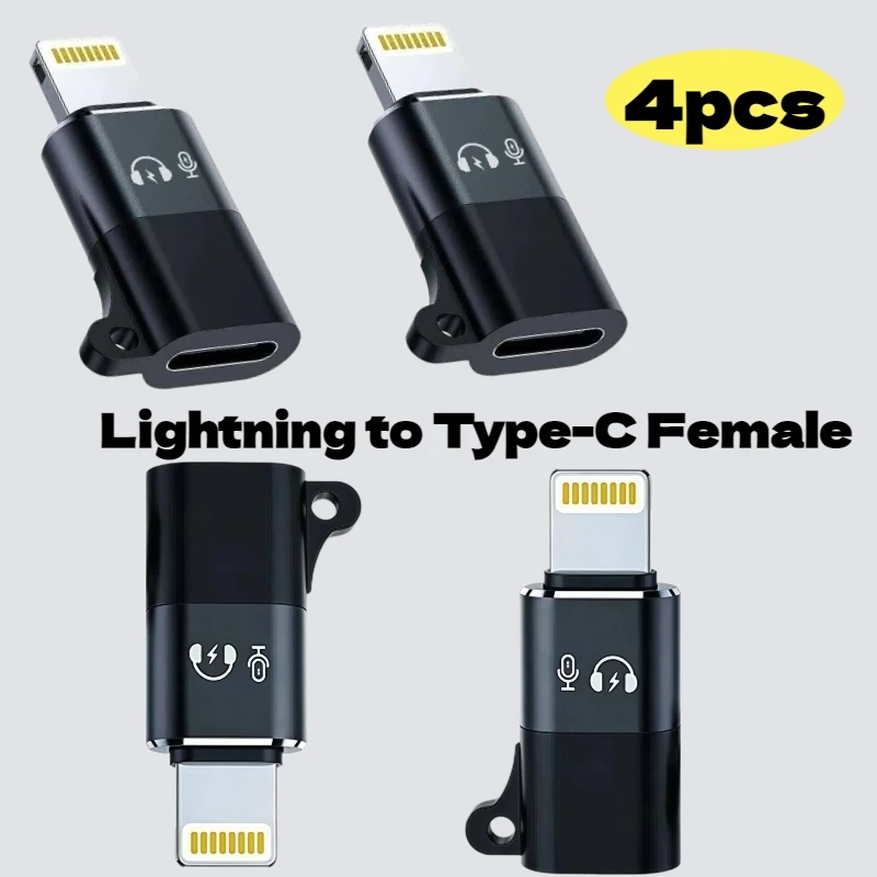 Multifunctional Type-C Turn Lightning Interface Converter /OTG Adapter，Supports Calls、Microphone and Data Synchronization，Applic