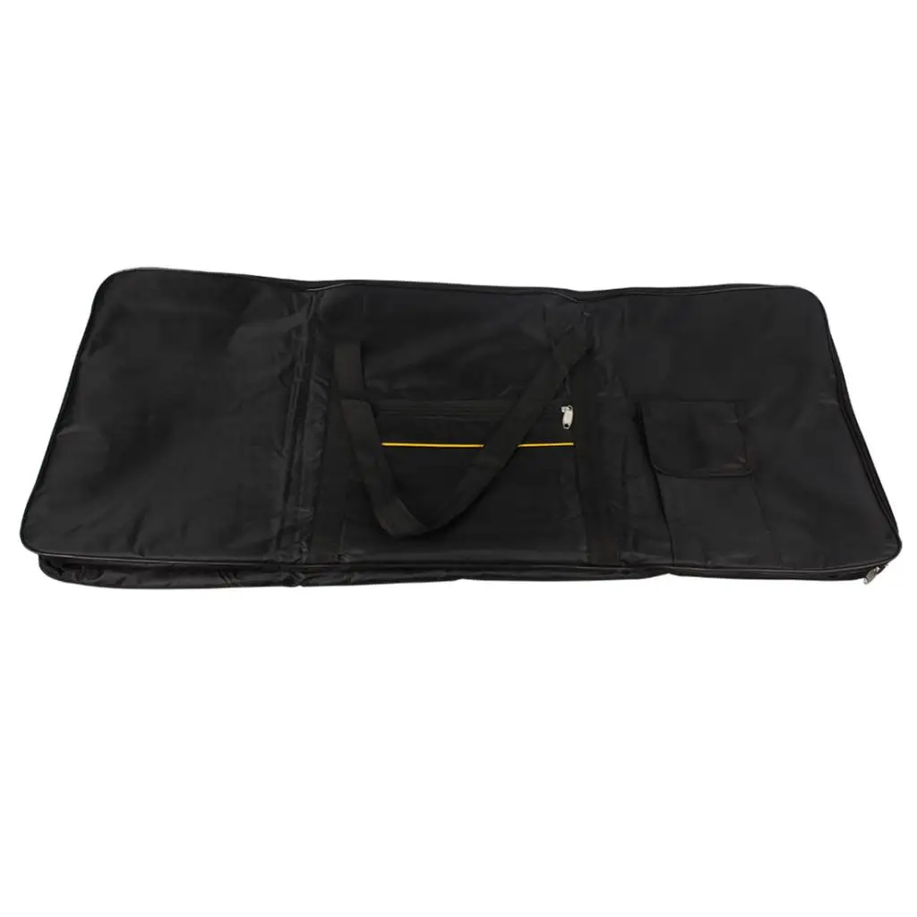 61 Key Electronic Keyboards Bag Black Oxford Protective Gig Case Music Instrument Bag for Practice Use