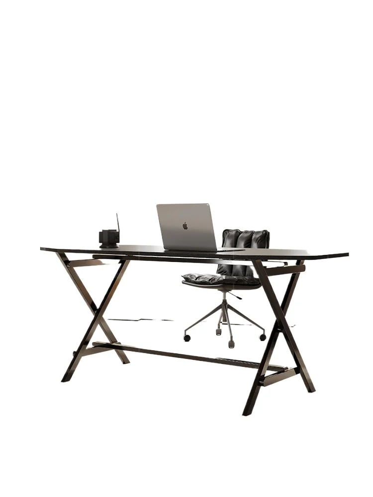 

Italian minimalist black ash wood desk household small apartment study student bedroom computer