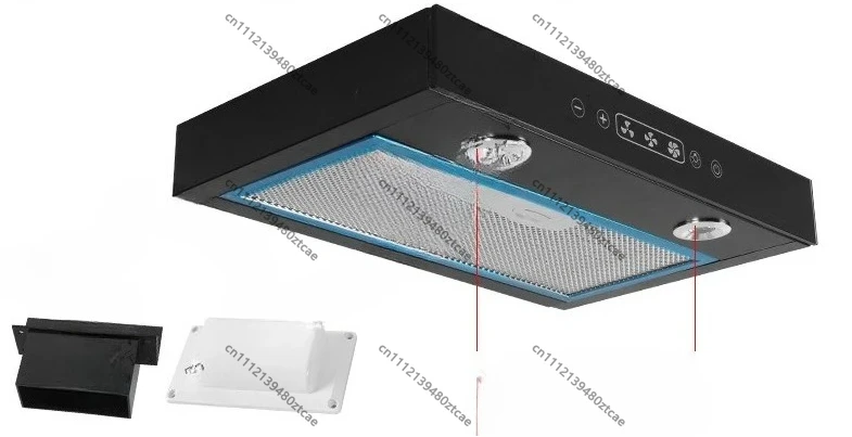 RV Marine Range Hood 12V 24V DC, Low Noise Kitchen Exhaust Fan for Camper Van RV Boat Yacht Motorhome Ventilation