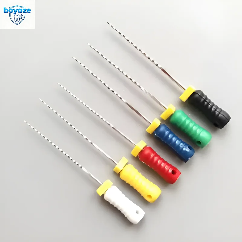 10Box  Endodoncia Endo REAMERS #6 #8 #10 #15 #20 #25 #30 #15-40 #45-80 Dental Stainless Root Canal Hand Durable 25MM Easyinsmile