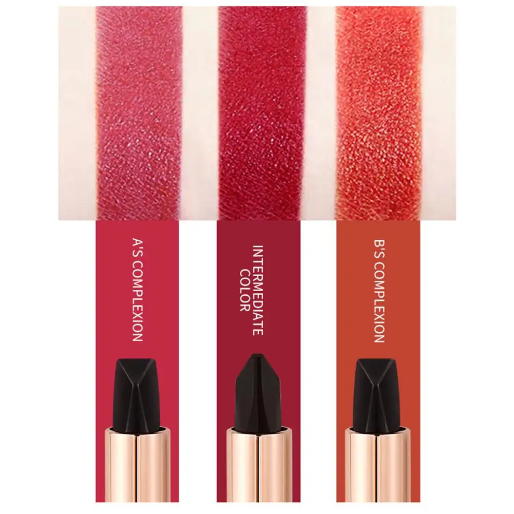 KNMS Aloë Vera Lipstick Matte Velvet vult lipvocht aan Hydraterende langdurige lipkleur Aloë Vera Tricolor Lipstick
