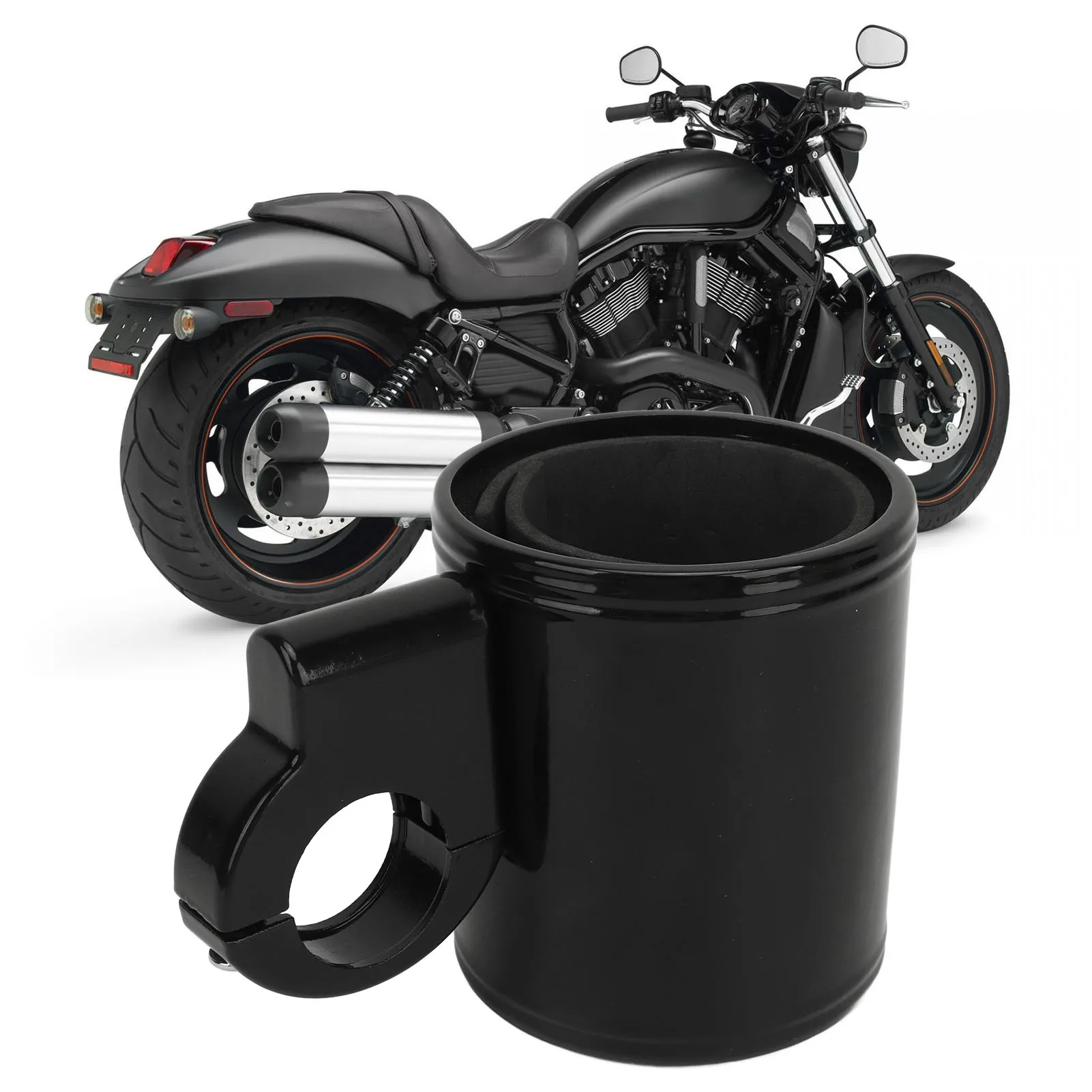 Suporte de copo para guidão de motocicleta, liga de alumínio, suporte ajustável para bebidas, garrafa de água, montagem no guidão para atv