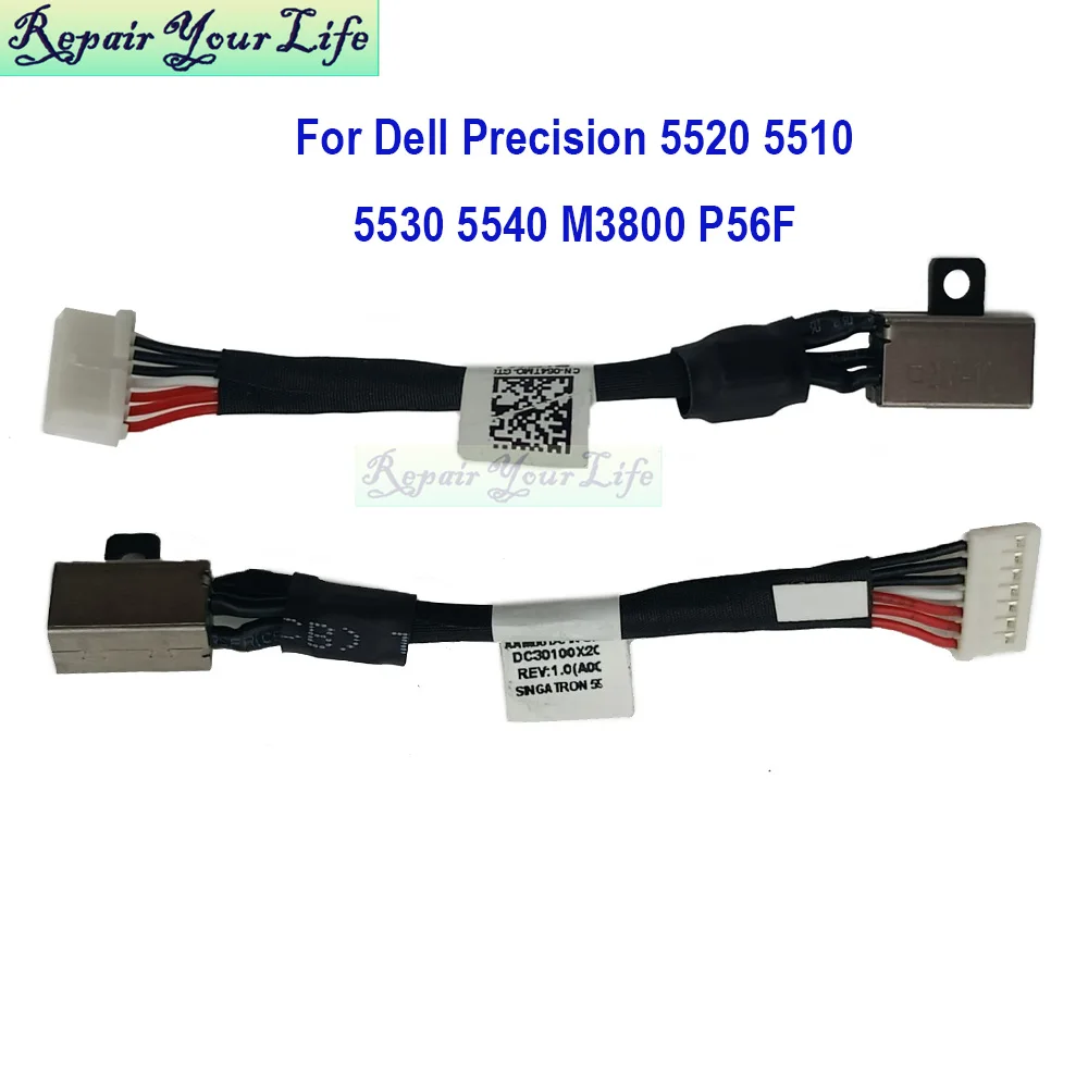 

64TM0 Laptop DC Jack Cable Power Connector For Dell Precision 15 5510 5520 5530 5540 M3800 P56F M5510 M5520 64TM0 DC30100X200