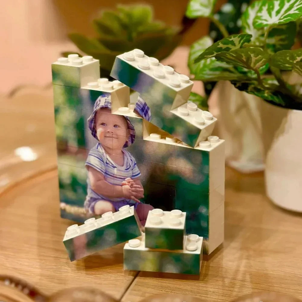 1PC Personalised Brick Mini Polaroid Style Photo Block, Building Block, Puzzle, Hanging Decoration, Cute, Tiny, Instant Photo