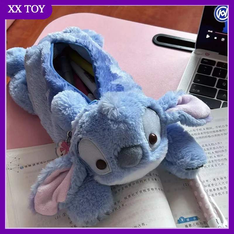 

Новинка, мультипликационная ручка Disney в виде плюшевой строчки, двухсторонний карандаш, настольная подставка для хранения, фотографический подарок для студентов