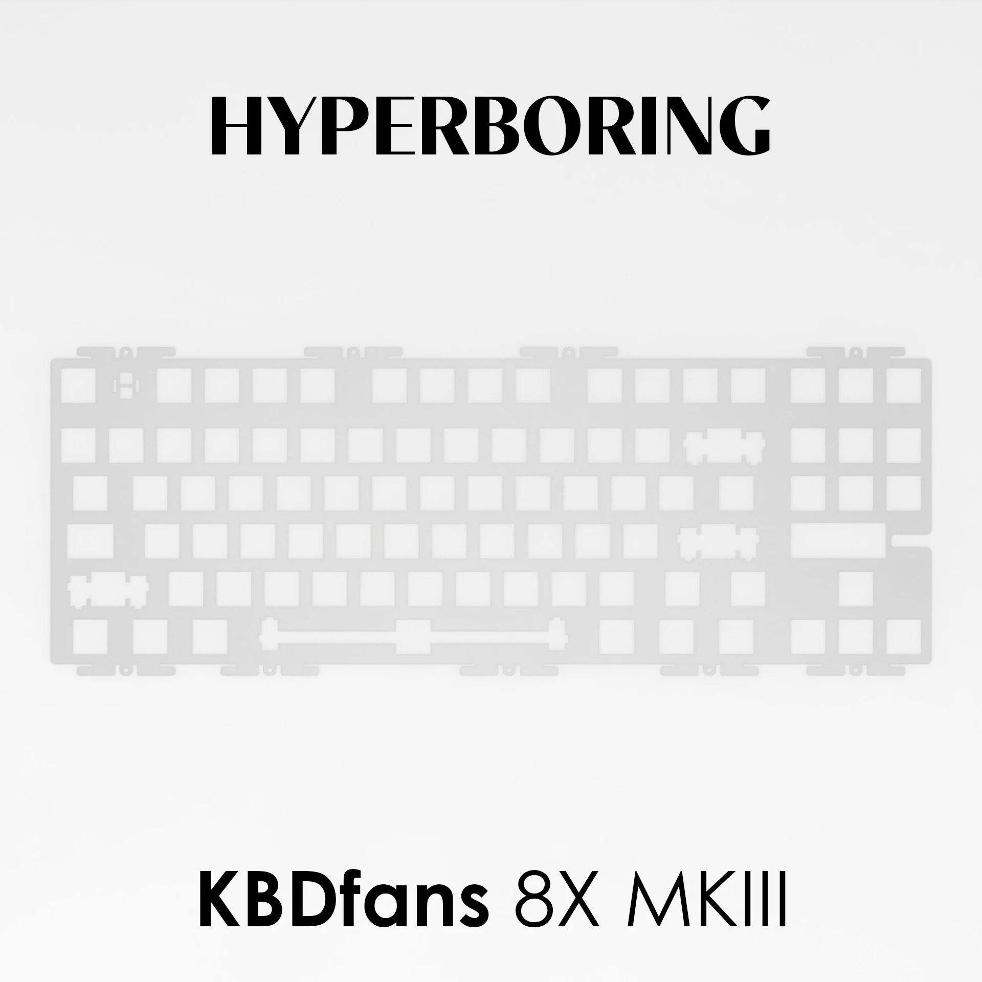 KBDfans-لوحات لوحة مفاتيح من الألومنيوم والنحاس ، 8X MKIII ، تخطيط 7U ، PP ، PC ، FR4 ، طعنات مثبتة على لوحة