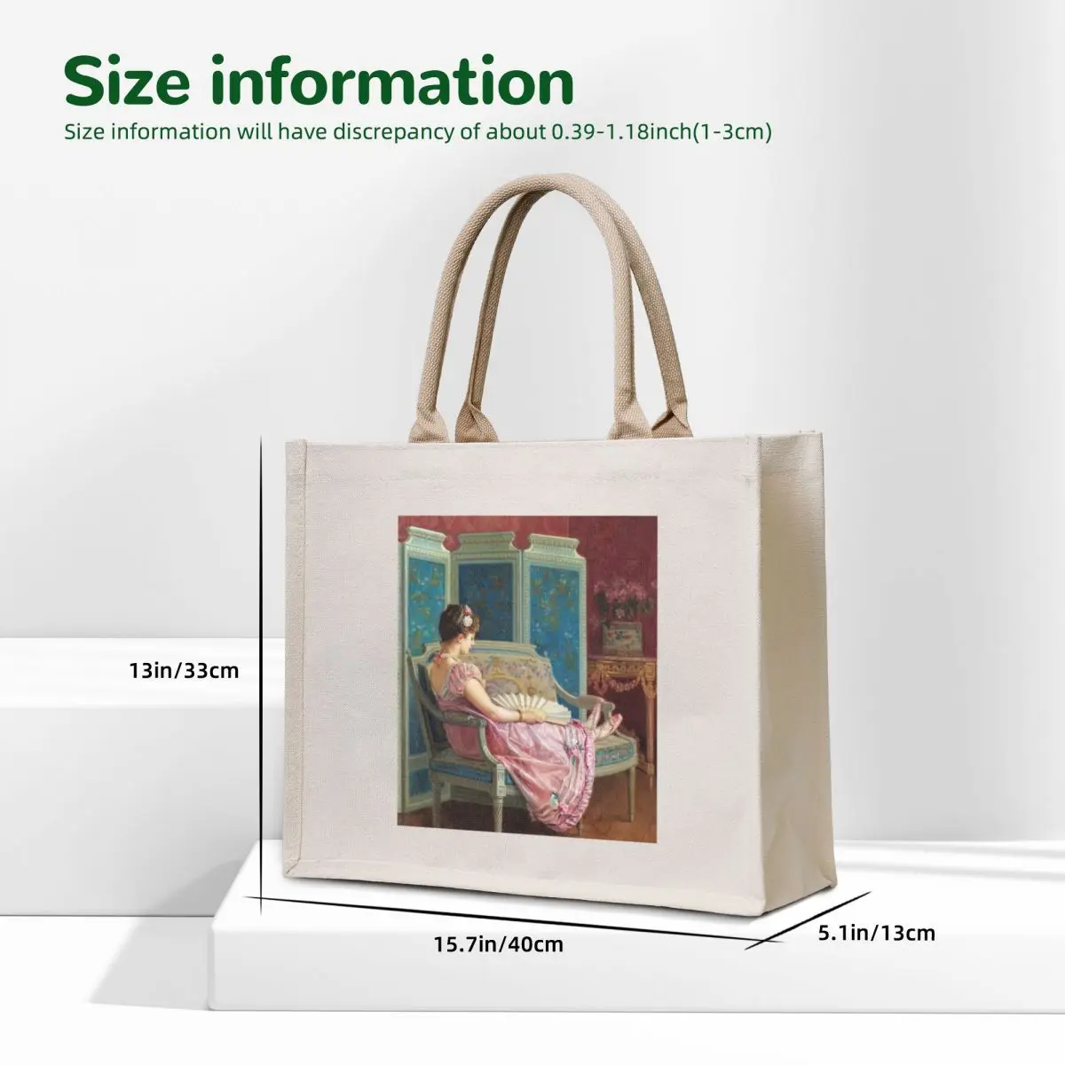 Idle Thoughts (1872) - Auguste Toulmouche Tote Bag university shopper bag Candy bags handbag eco bag folding