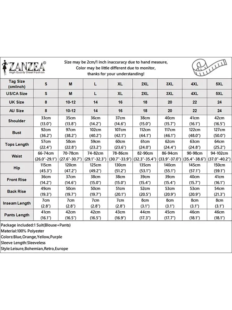 ZANZEA Summer Bohemian Short Sets 2pcs Women Floral Tracksuits Fashion Sleeveless Blouse Pant Suits Casual Loose Outfits 2024