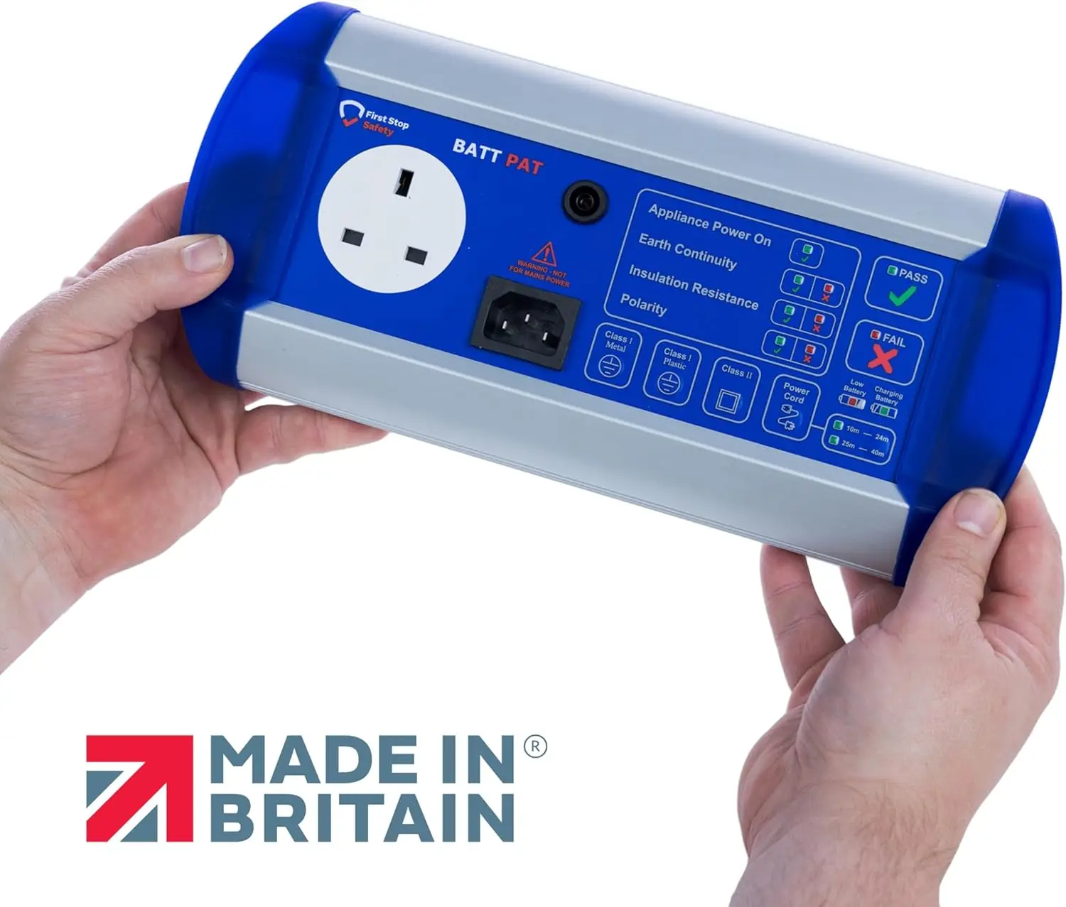 First Stop High Accuracy Safety BattPAT Tester with Free Labels and Book