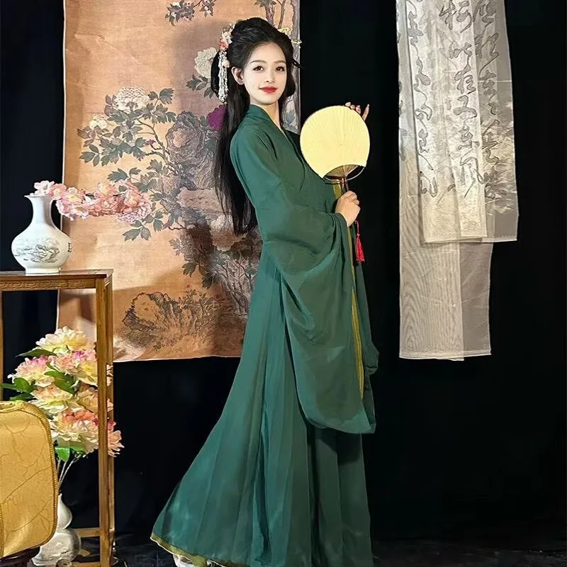 

Women Hanfu Dress Ancient Chinese Traditional Hanfu Female Carnival Halloween Cosplay Costume Green Hanfu Dress Plus Size