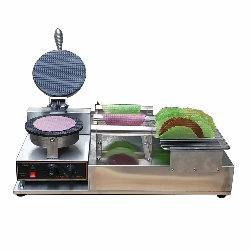 

Electric Mini Topping Mexico Tacos Machine Maker Fried Ice Cream Roll Waffle Taco Making Machine
