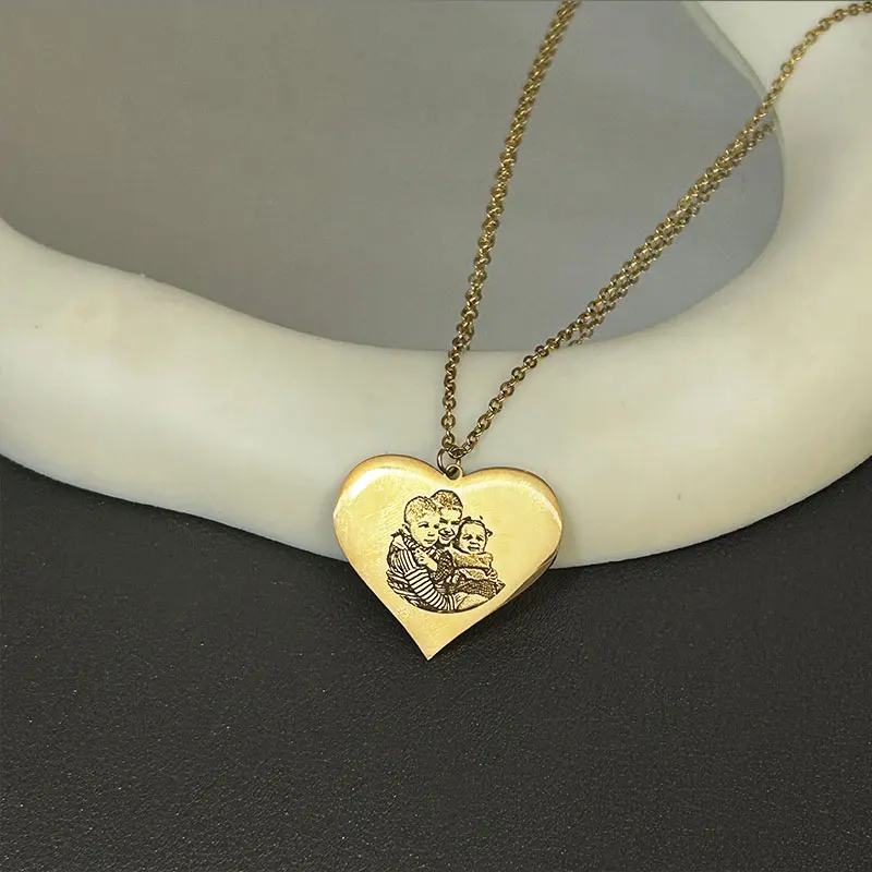 

Customized Photo Pendant Necklace Personalized For Women Stainlesss Steel Choker Jewelry Couple Birthday Valentine's Day Gifts