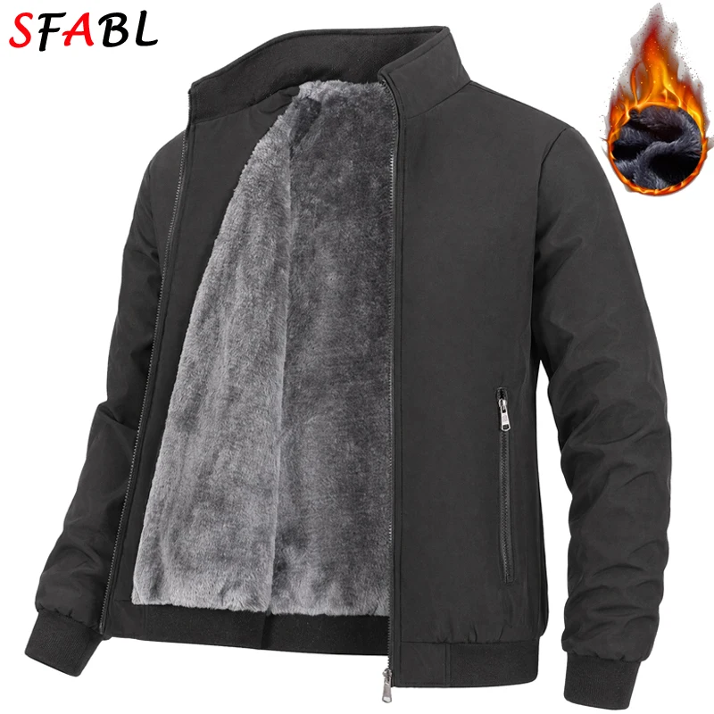 Neue Dicke Warme Winterjacken für Herren Herbst Thermische Innenjacke Herren Wintermantel Winddichte Parka-Jacke Business-Büromantel – Detail 2