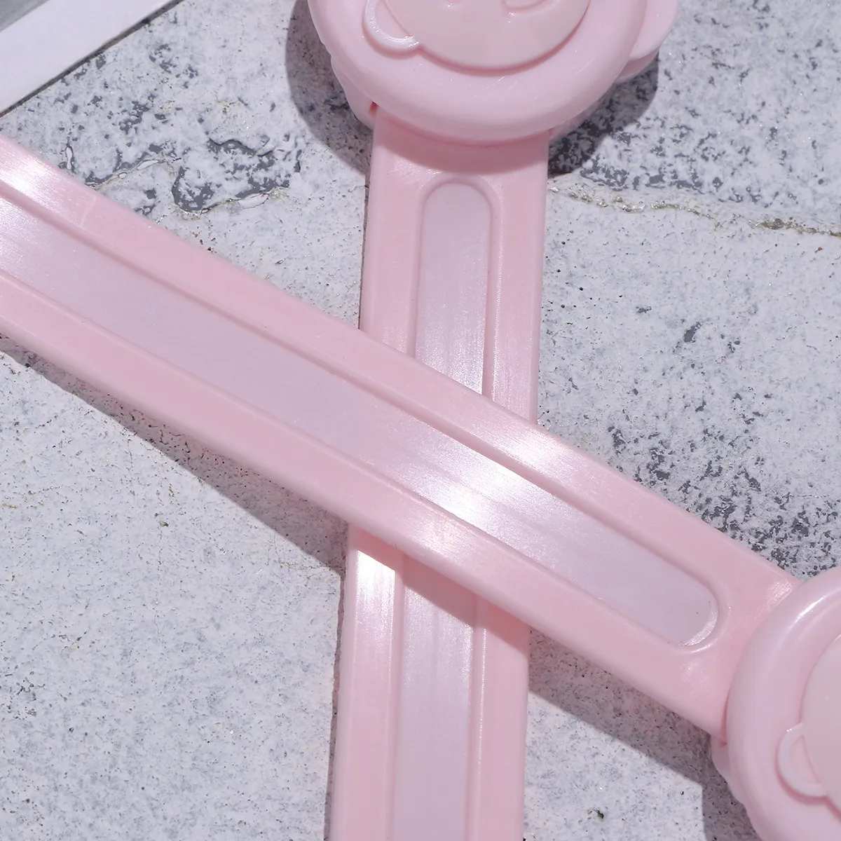 2Pcs ABS Material Child Safety Locks Bear Open for Adults Hard for Kids Cabinet Drawer Fridge Door Protector Baby