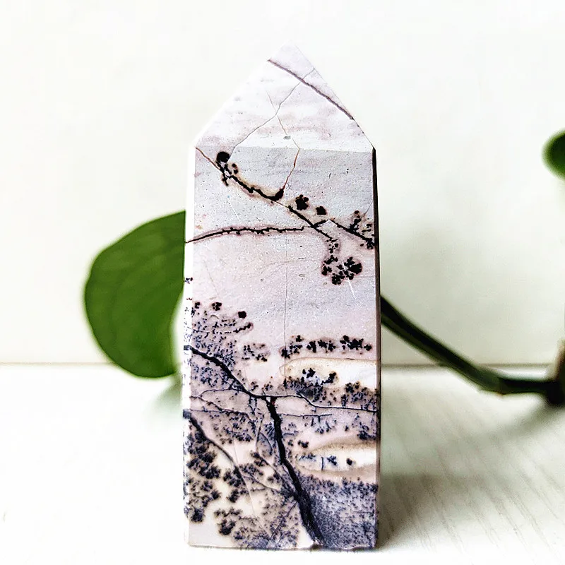 

Natural Stone Landscape Painting Picture Crystal Tower Wand Point Spiritual Reiki Healing Feng Shui Ornaments Room Decor