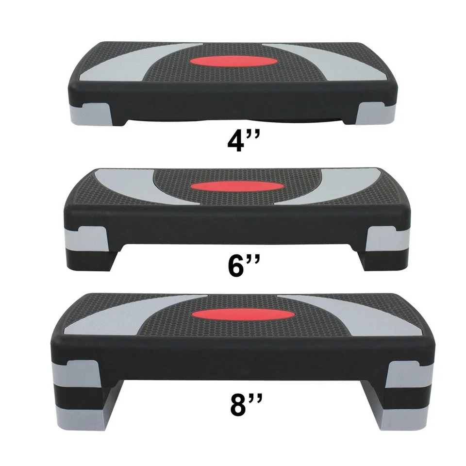 31 Aerobic Step Platform Exercise Stepper Workout Step Adjust 4-6-8 w/Risers