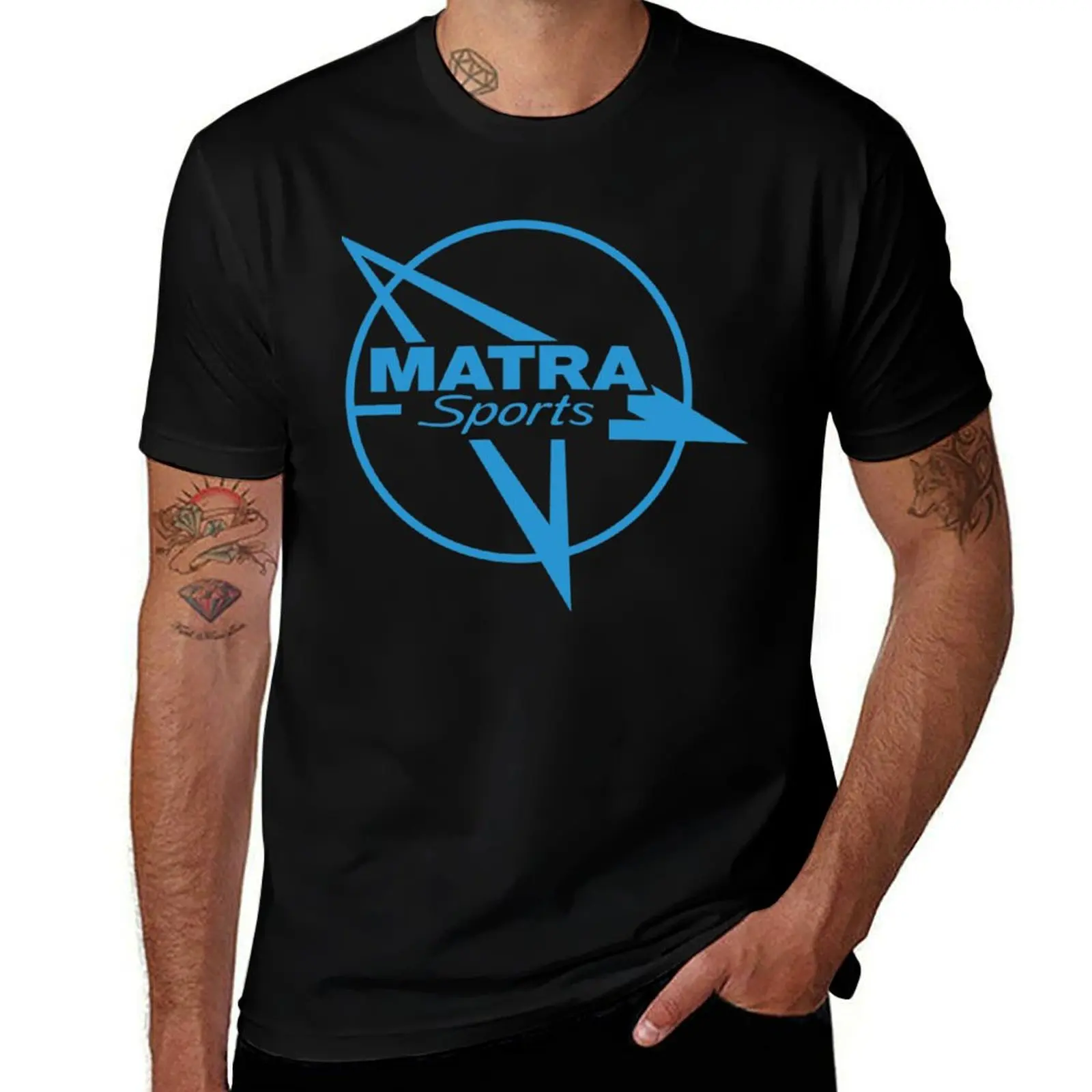 Vintage Matra Sports emblem Matra blue T-Shirt designer shirts aesthetic clothes mens tall t shirts