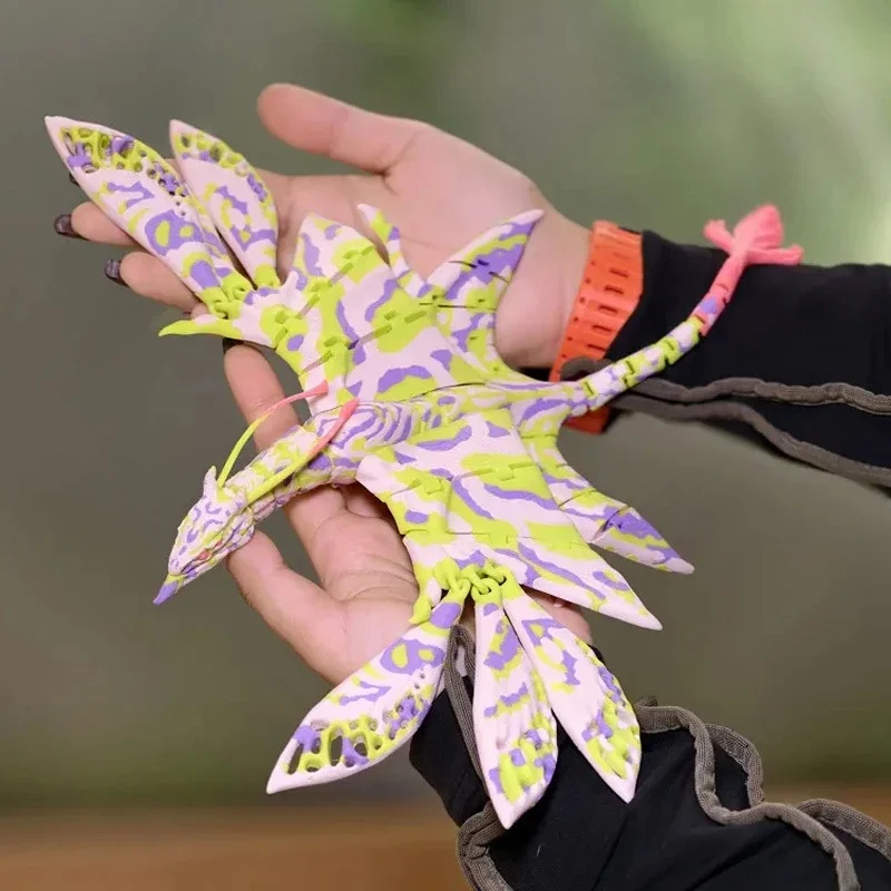 

Фигурка 3D-печатной летающей сущности с подвижными суставами, коллекционная, для коллекционеров и фанатов, подарок на Хэллоуин