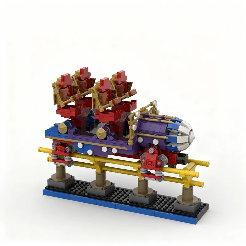 1032pcs MOC ROLLERCOASTER STARDUST RACERS Universal S Epic Universe Model Building Blocks Christmas Gifts Construction Toys