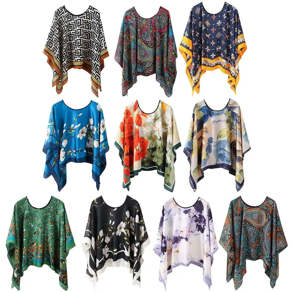 Top Scarf Print Chiffon Women Shawl Various Styles Thin Cloak Shawl Coats Jackets Capes