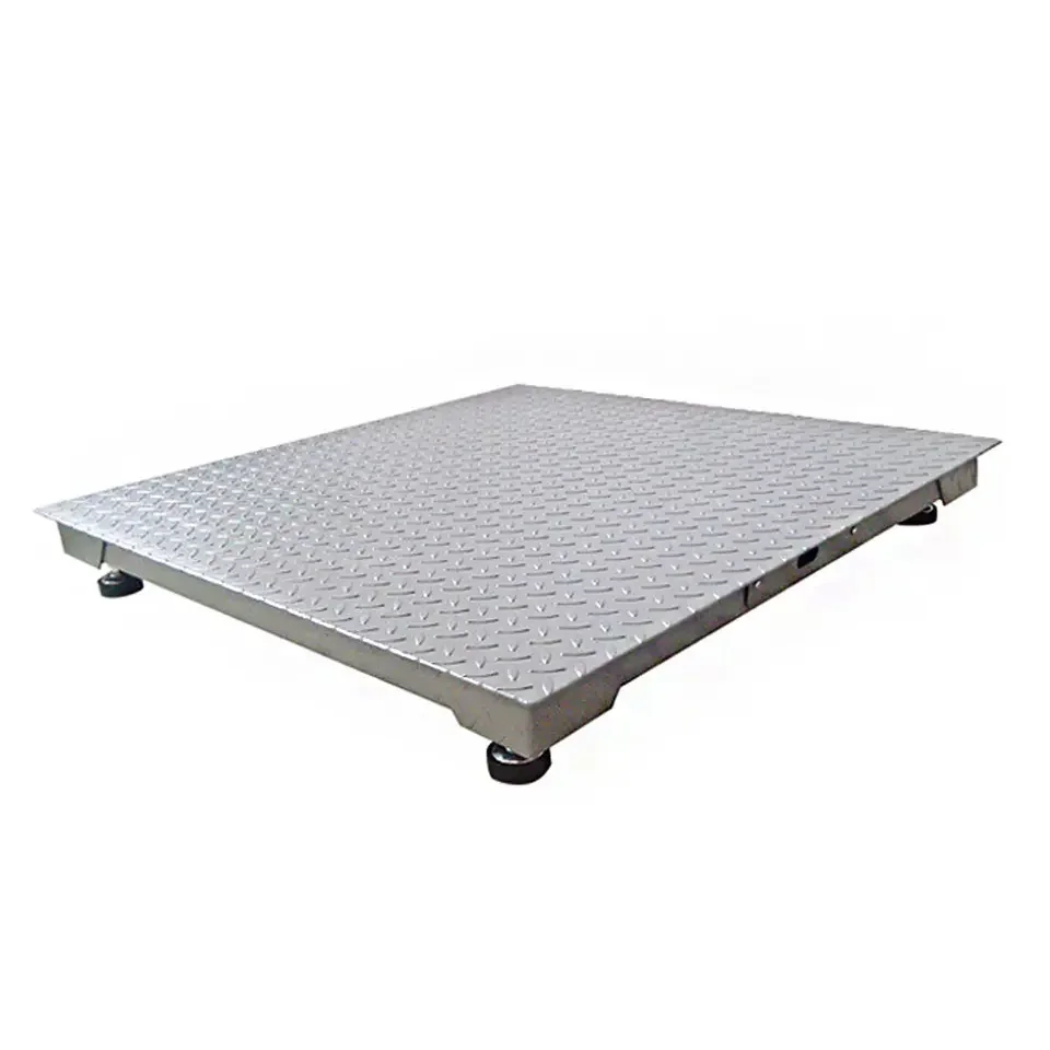 Vader weight 1 * 1 meter 2000kg industrial floor platform scale with slope wooden box AC DC Kelly SQB load cell