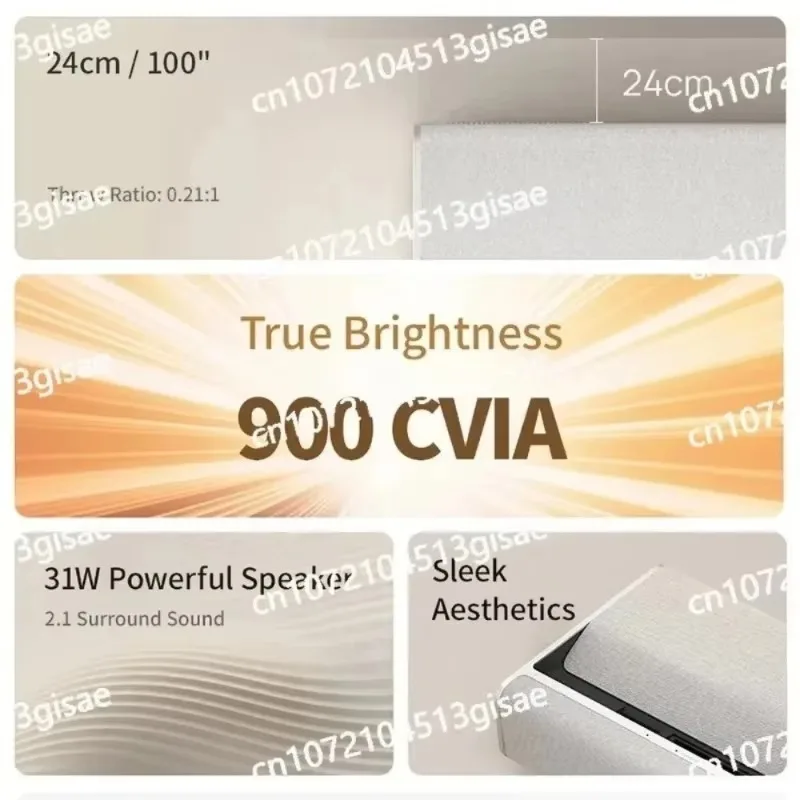 Projector Native 1080P Full HD LED Tri-Color Laser DLP Smart Home 3D Cinema DTS-HD Portable Projector