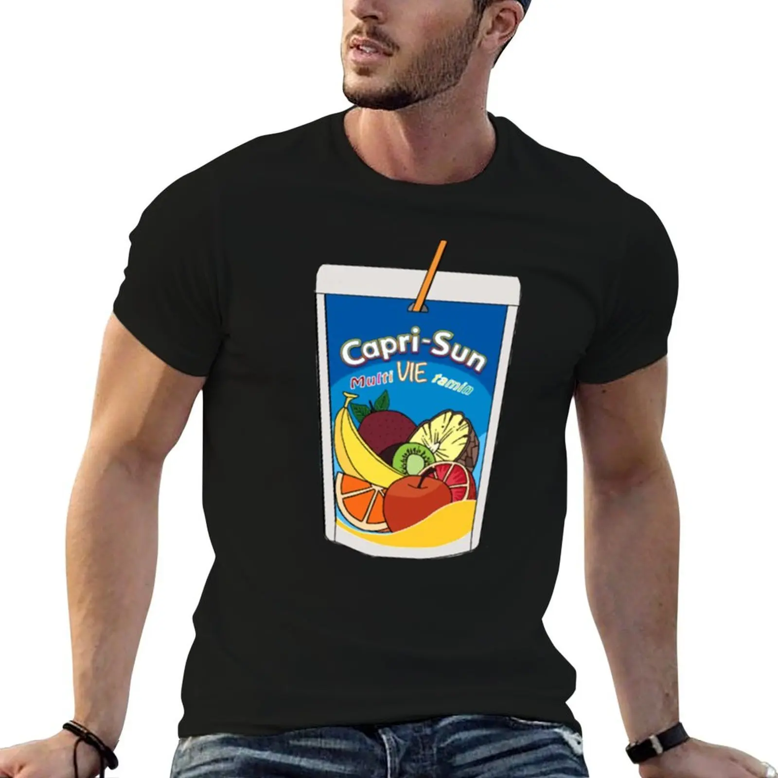 Capri-Sun VIE premium échancré T-Shirt man t shirt designer t shirts for man cotton funny t shirts with prints T-shirt