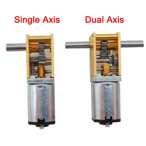 Imagen 2 del producto Motor de engranaje helicoidal autoblocante, 12V, baja velocidad, eje único, eje Dual, miniatura, reducción de CC, 1218-N20