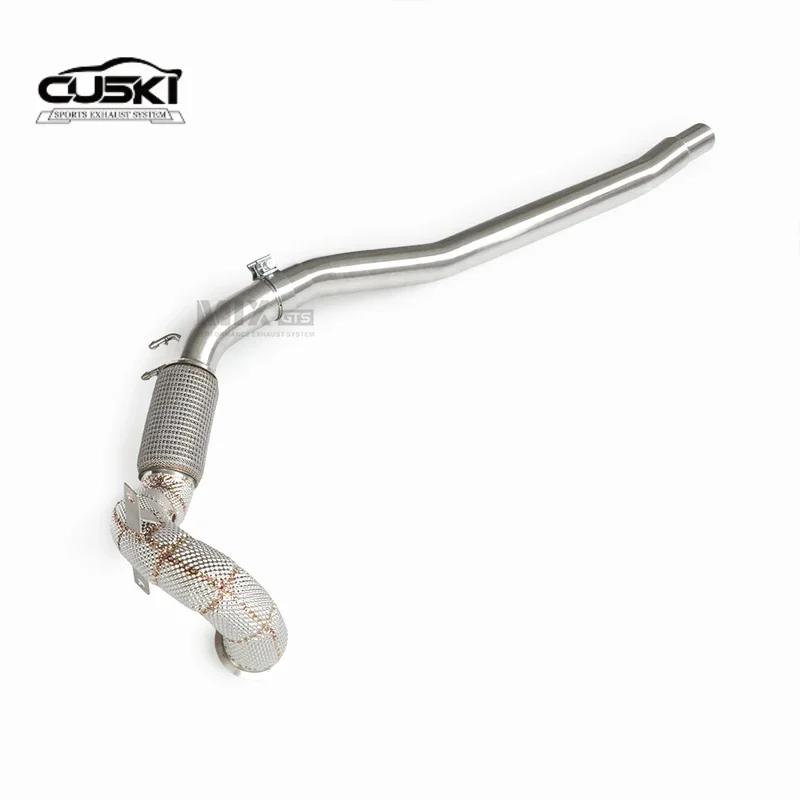 

High performance 304 stainless steel exhaust downpipe with insulation layer suitable for AUDI S3 2.0T 2015-2022 automotive exhau