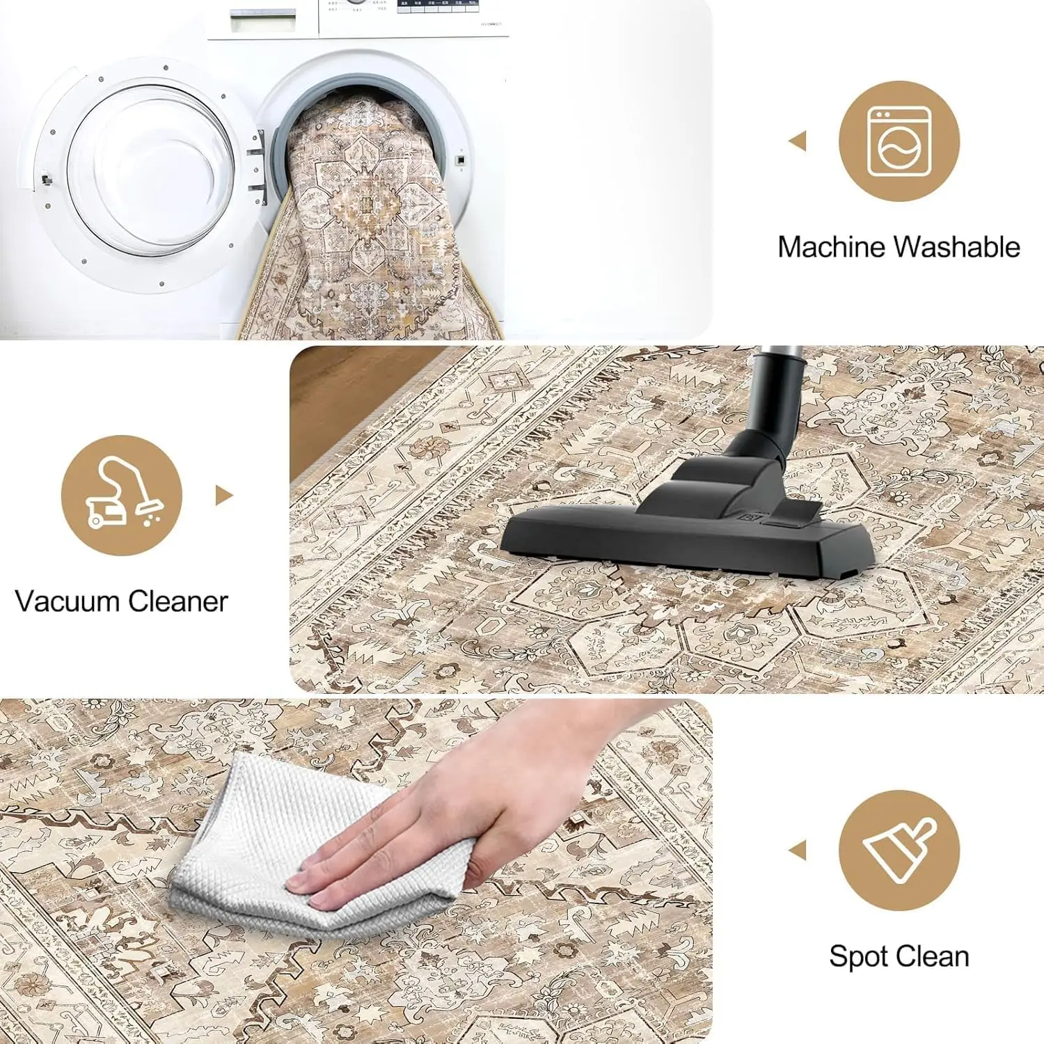 VIKAMA Bohemian Long Strip Kitchen And Corridor Carpets, Durable And Easy-To-Maintain Carpets, Balcony Carpets, Home Decoration
